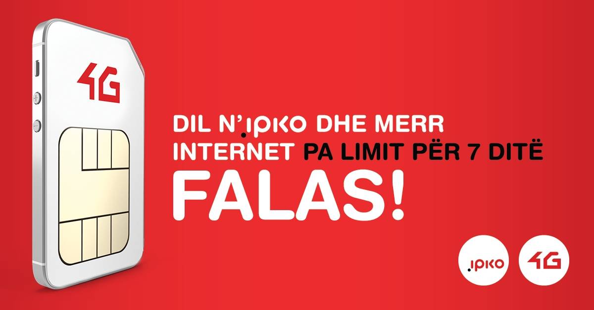 Internet falas për të gjithë përdoruesit e rinj të IPKO-së
