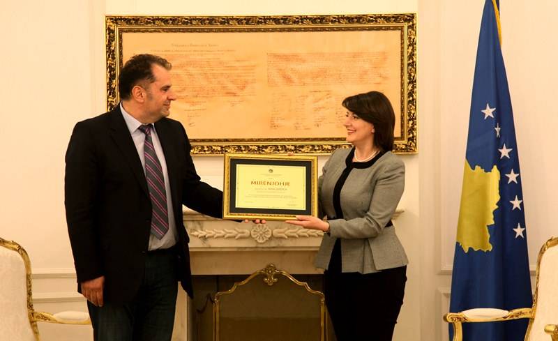 Odat Ekonomike dhe bizneset ndan mirënjohje për presidenten Jahjaga