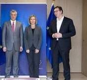 Thaçi e Vuçiq takohen sot në Bruksel