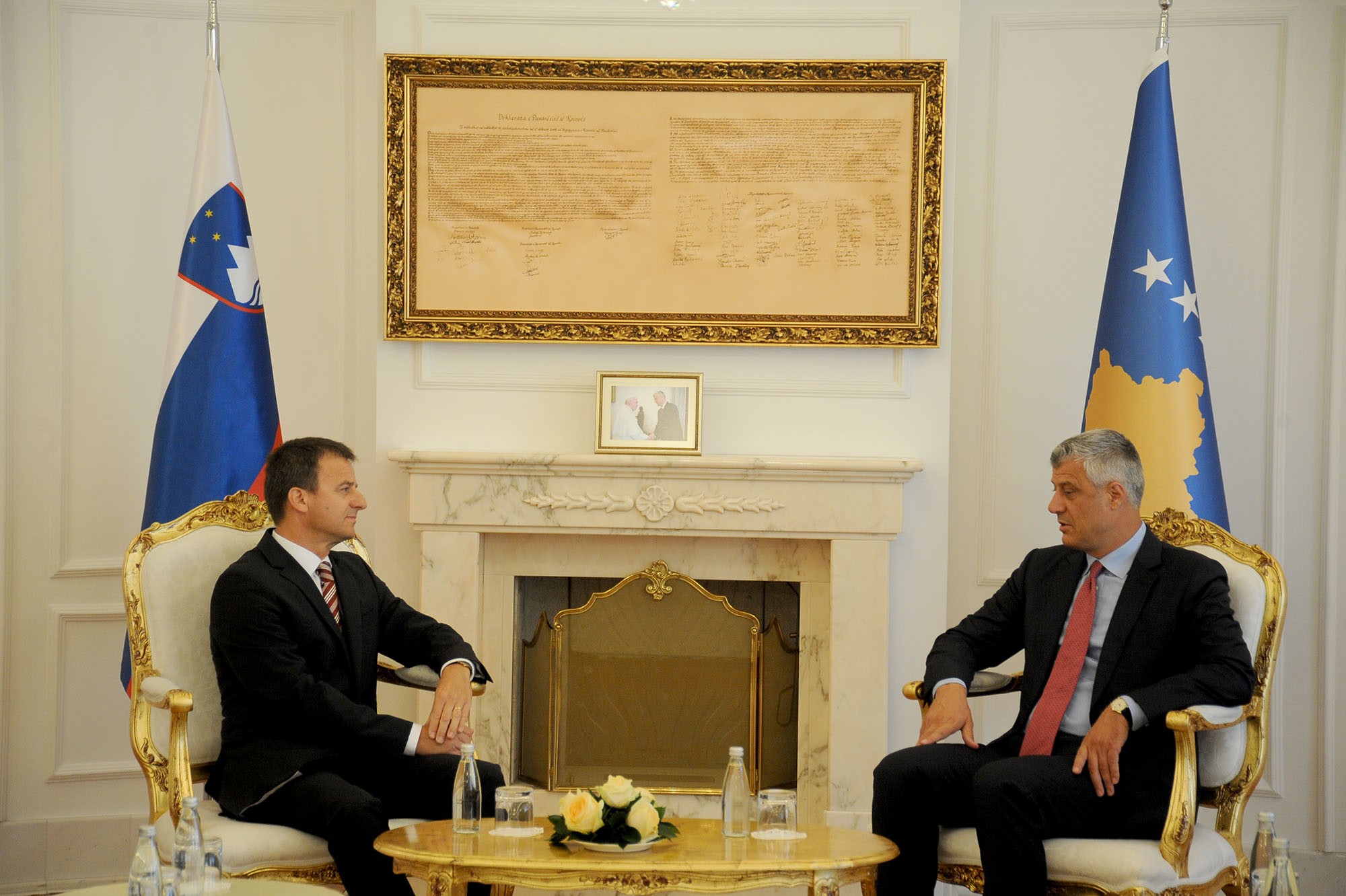 Presidenti Thaçi pranoi letrat kredenciale të ambasadorit të ri të Sllovenisë