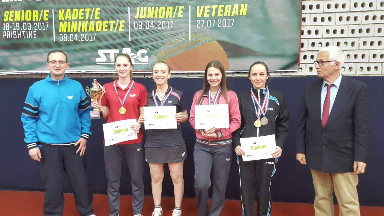 Nehare Janjeva dhe Rrahman Ademja kampion të Kosovës në pingpong