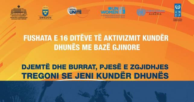 Fillon fushata '16 Ditët e Aktivizmit Kundër Dhunës me Bazë Gjinore"