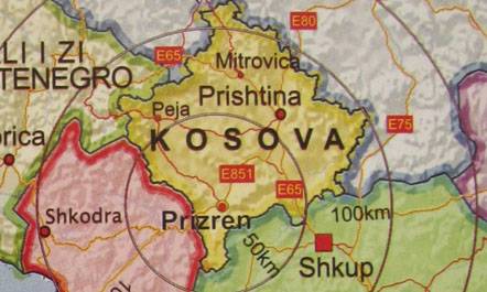 Kufijtë e Kosovës sipas hartës së pas Luftës II Botërore