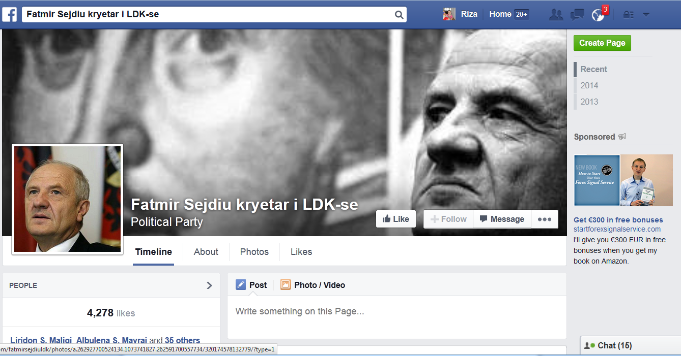 Fatmir Sejdiut i vidhet profili zyrtar në Facebook