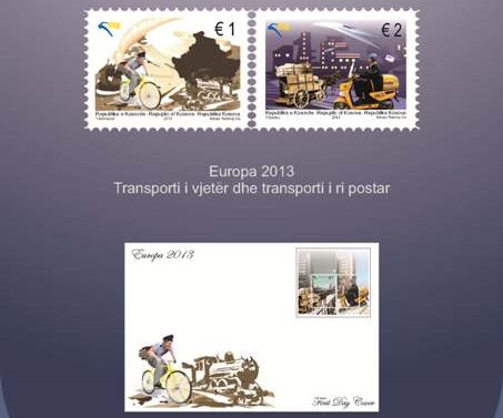 Posta më pullë postare ”Evropa 2013 - transporti postarë”