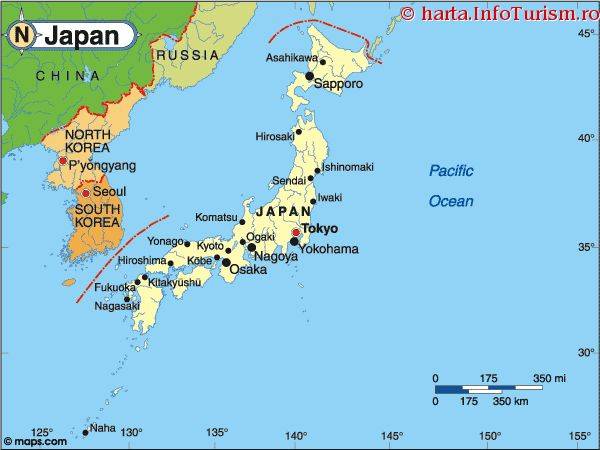 Tërmeti sposton Japoninë më në lindje