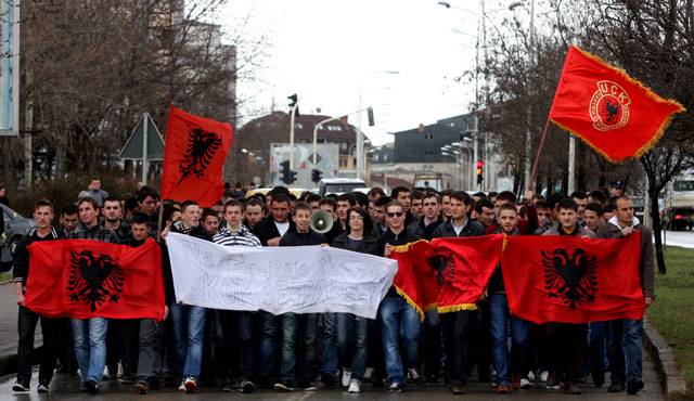 Protesta kundër arrestimeve të ish-ushtarëve të UÇK-së 