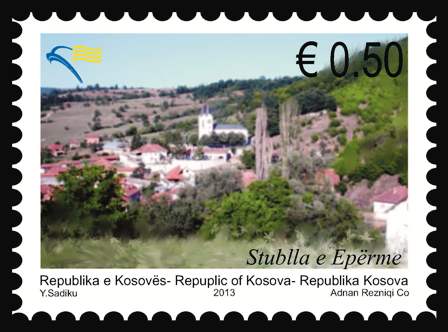 Fshatra të Kosovës në pulla postare