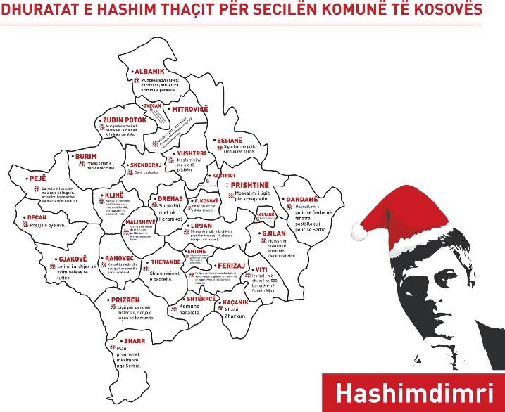 Vetëvendosje: Harta me dhuratat e Thaçit për secilën komunë