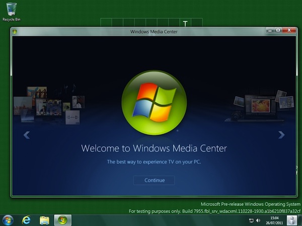 Windows 8, Media Center do paguhet