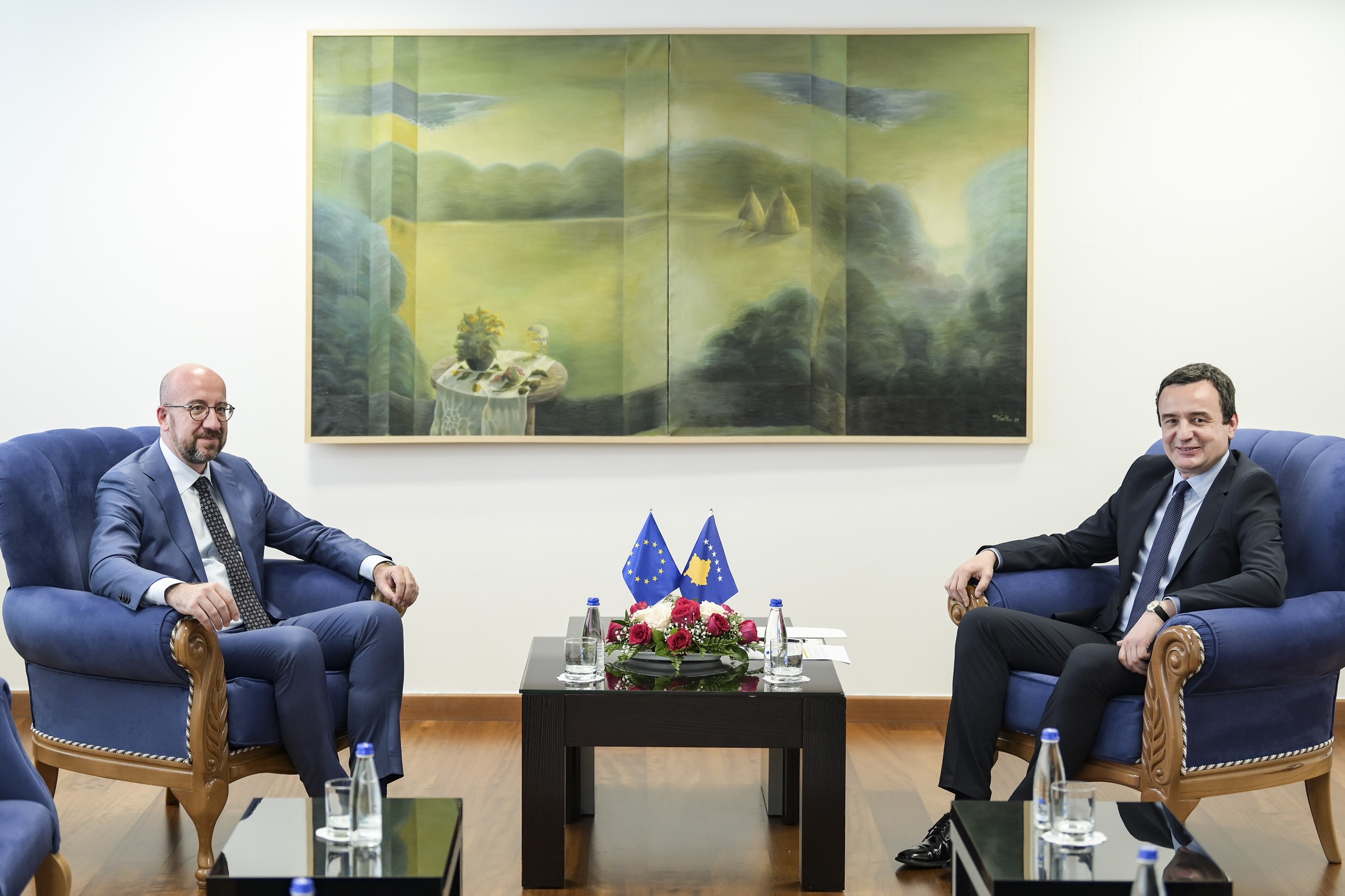 Kryeministri Kurti priti në takim Presidentin e Këshillit Evropian, Charles Michel