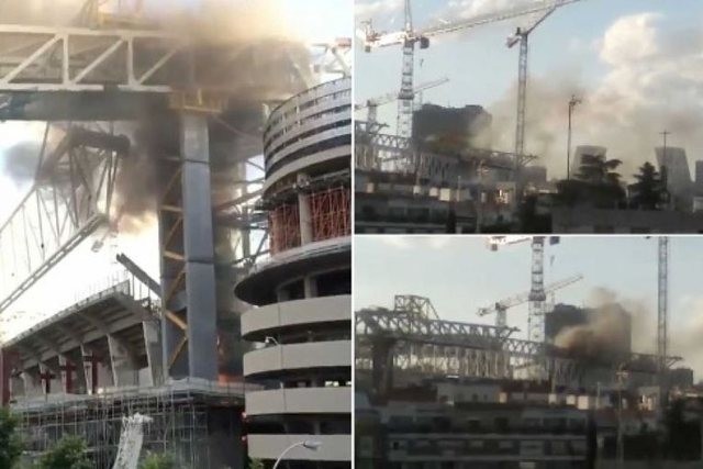 Stadiumi “Santiago Bernabeu” përfshihet nga flakët