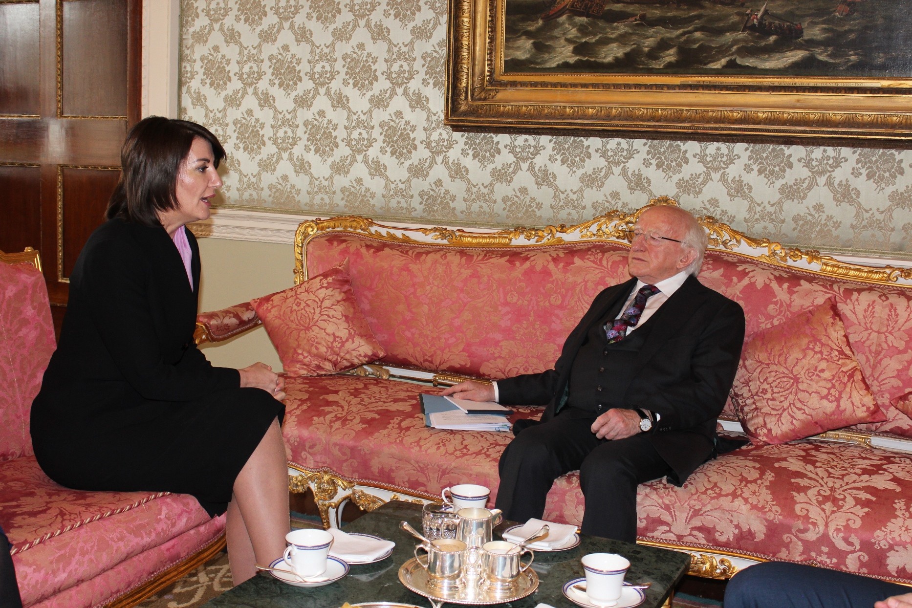 Presidentja Jahjaga u prit nga President i Irlandës, Michael D. Higgins