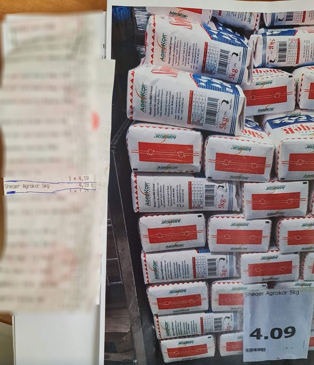 Inspektori gjobit me 400 euro një market shkaku i mospërputhjes së çmimit të sheqerit