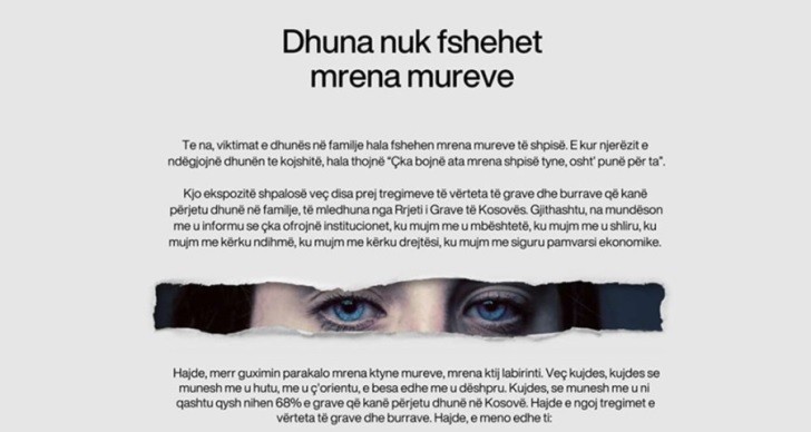 Klina dhe RrGK hapin ekspozitën “Dhuna nuk fshehet brenda mureve” 