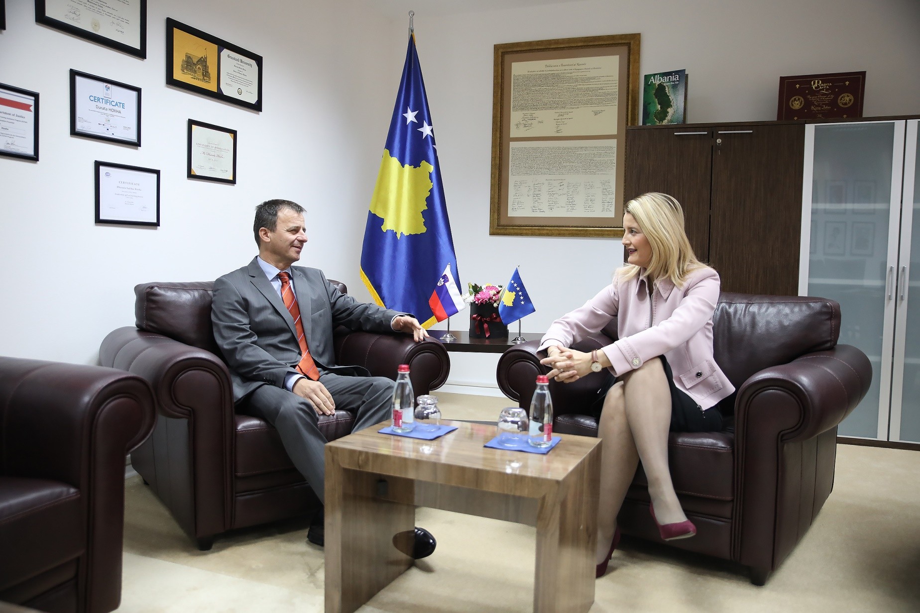 Hoxha shpreh mirënjohe për përkrahjen që Sllovenia ka ofruar për Kosovën