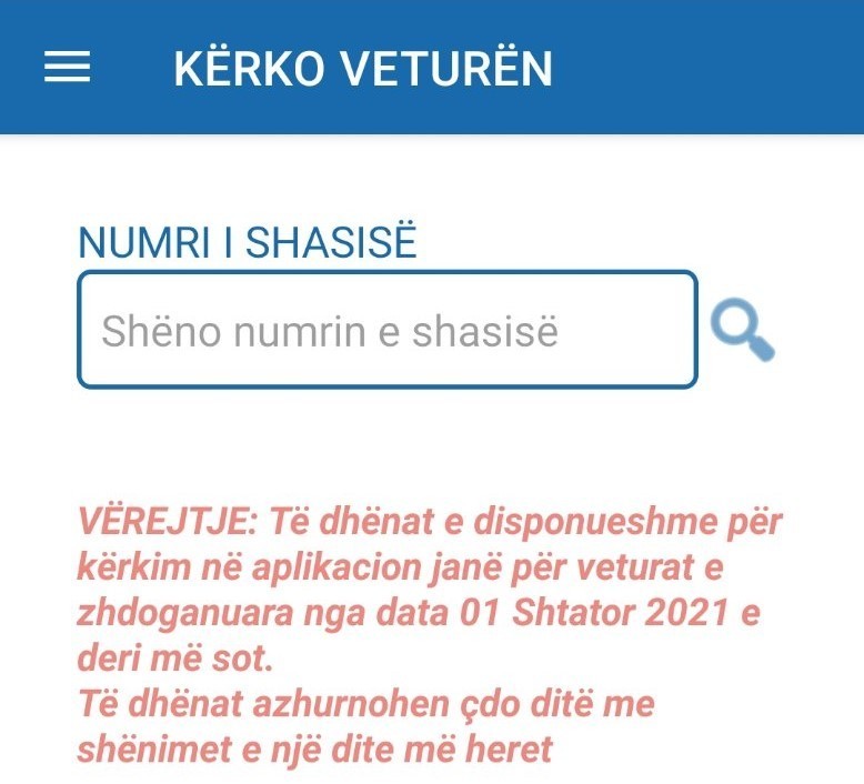 Dogana lanson aplikacionin për telefonat e mençur