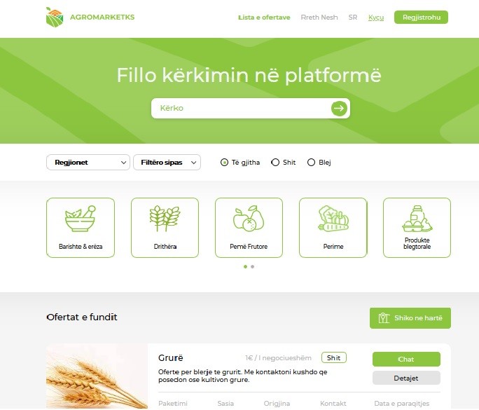 e-Tregu i gjelbër ‘AgromarketKS’ në ndihmë të fermerve
