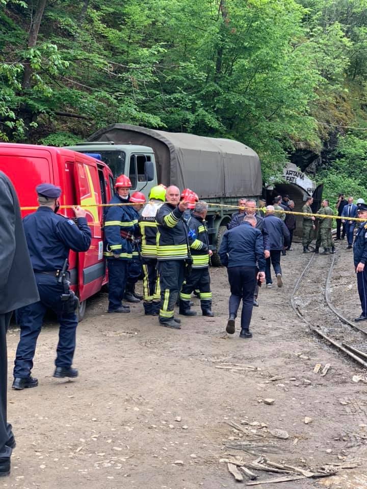 Ekipi i specializuar për kërkim-shpëtim nga KEK-u arrinë në minierën e Artanës