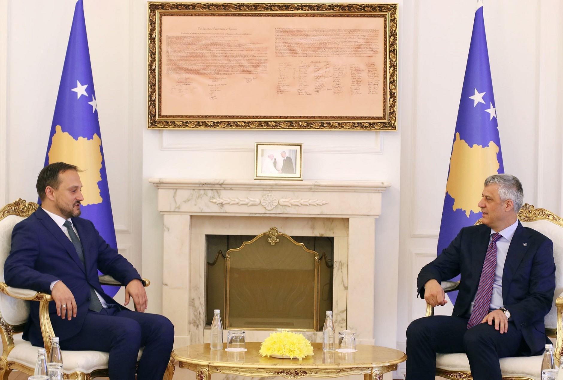 Presidenti Thaçi takim lamtumirës me Ambasadorin e Maqedonisë