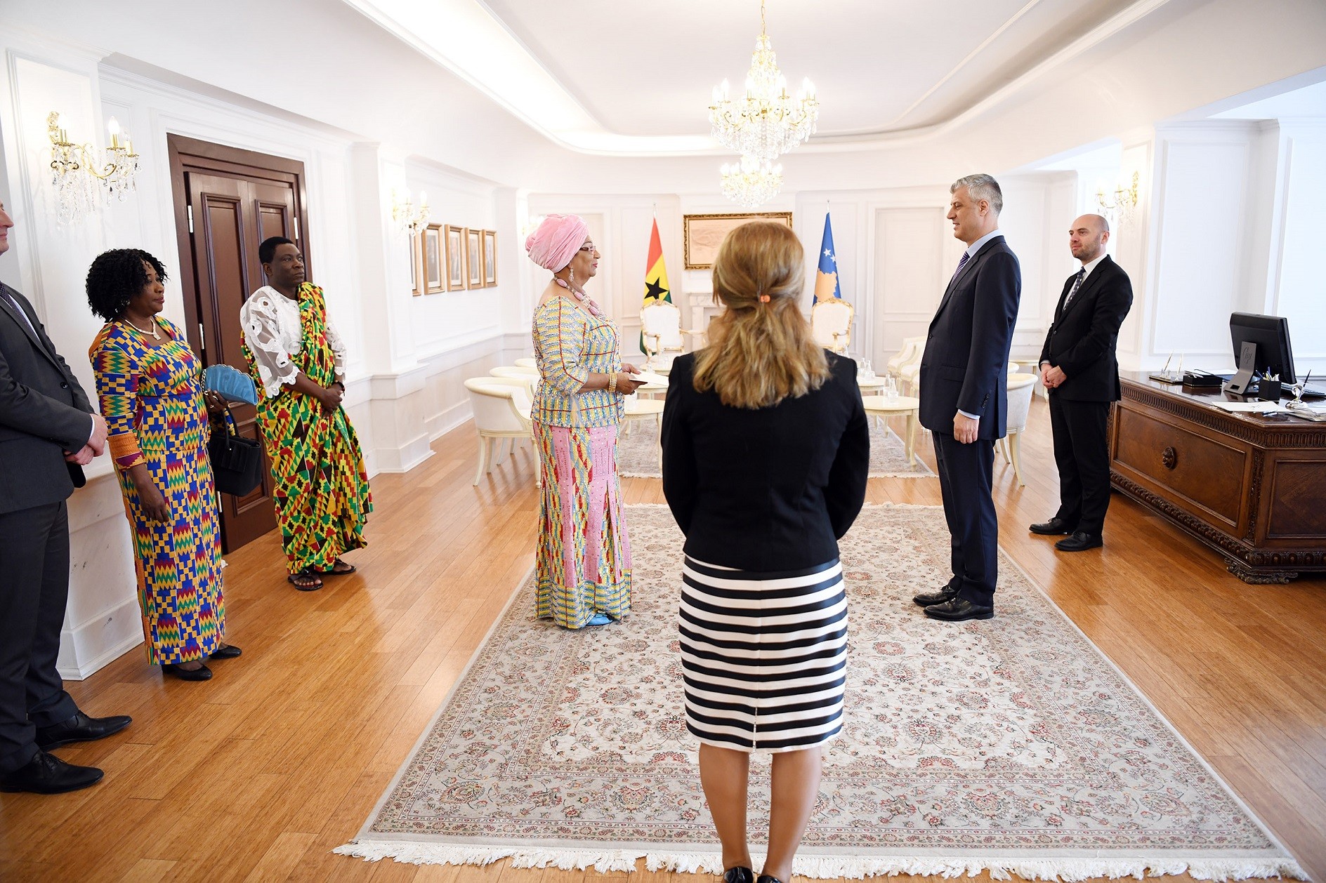 Presidenti Thaçi pranoi letrat kredenciale nga ambasadorja e Ganës