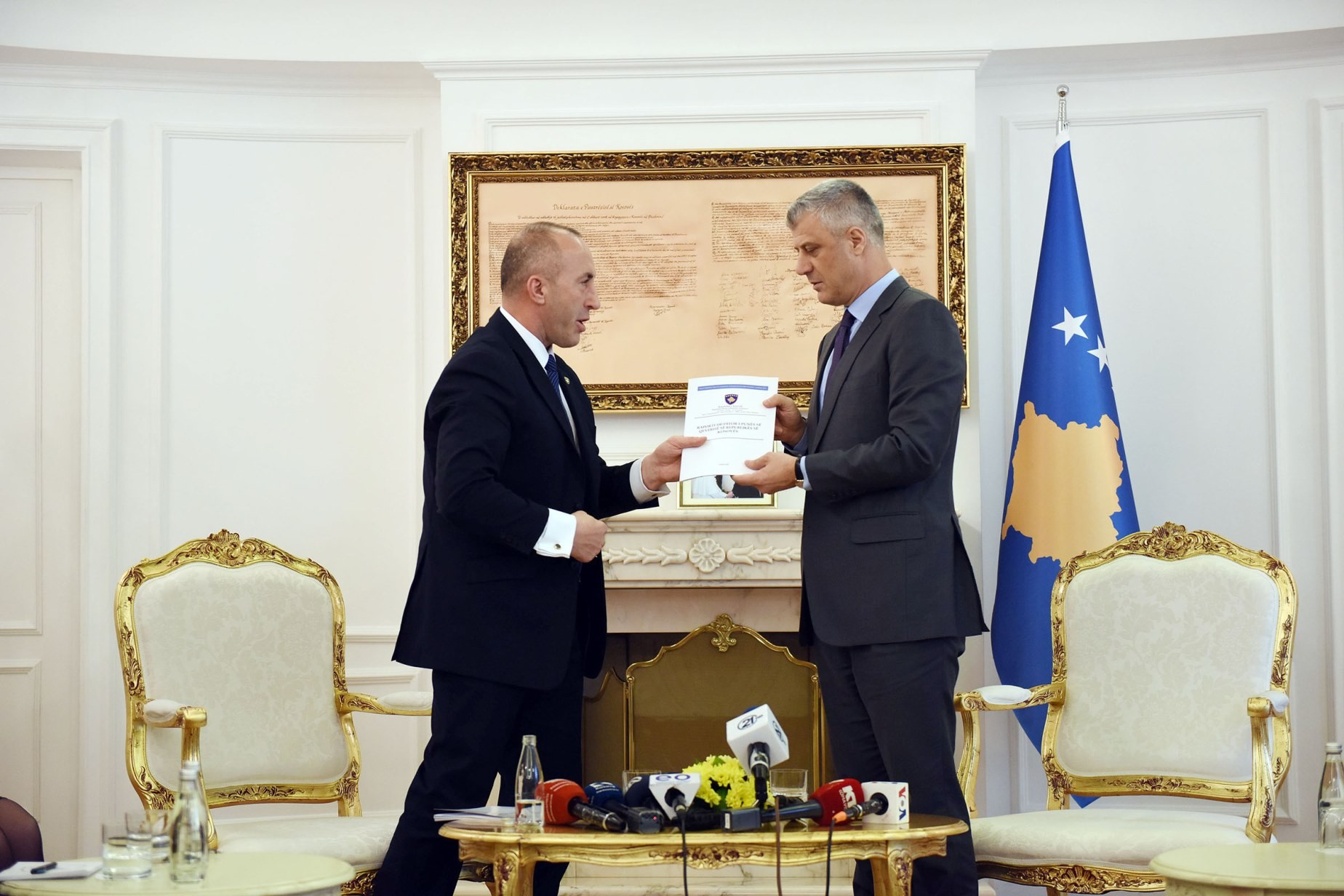 Thaçi pranoi nga Haradinaj raportin e punës 100 ditore të Qeverisë