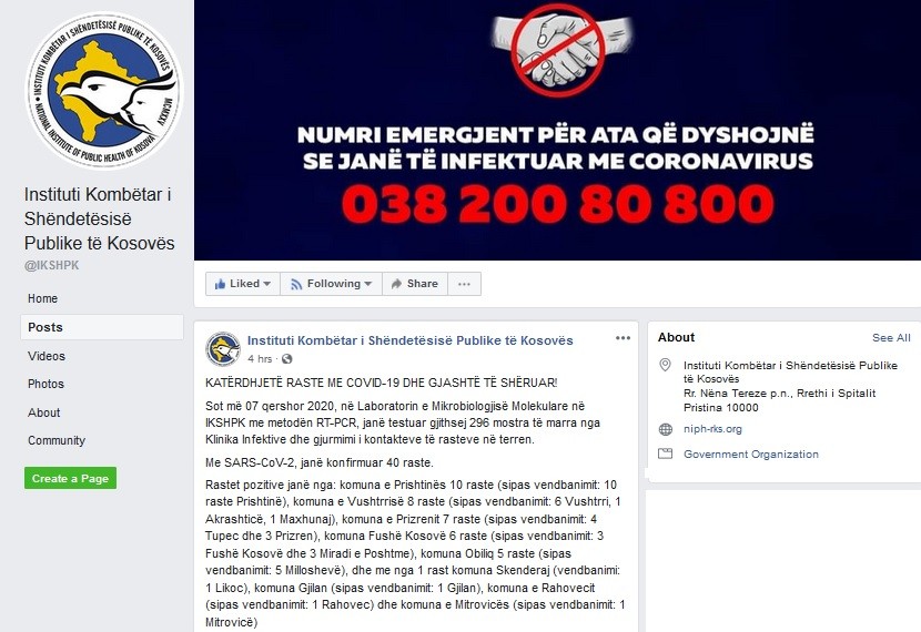 IKSHPK konfirmon 40 raste me koronvirus