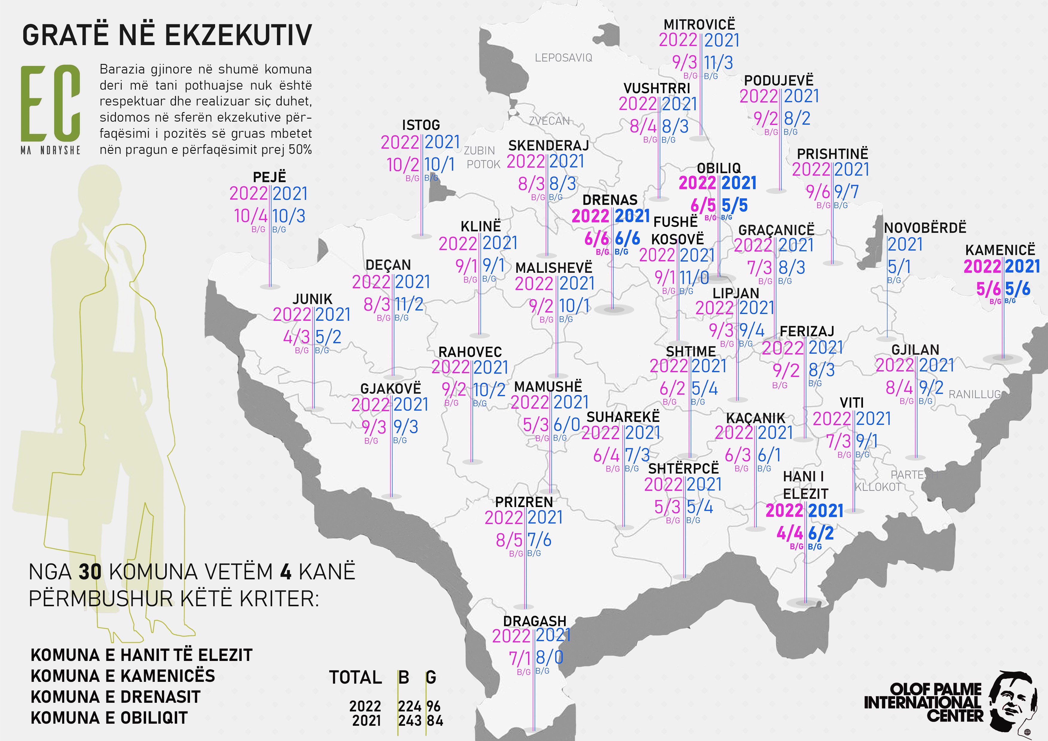 Mosrespektimi i barazisë gjinore mbetet sfidë për shumicën e komunave