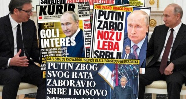 Mediat serbe shpërthejnë kundër Putin