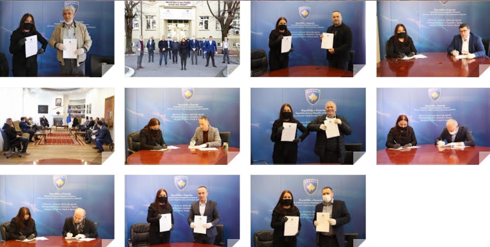 Ministrja Dumoshi nënshkroi memorandume me nëntë federata