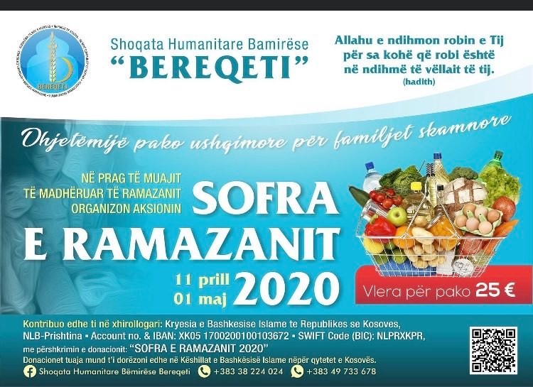 Nis aksioni humanitar “Sofra e Ramazanit 2020”