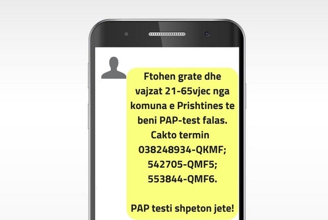 Tani, përmes SMS ftohen gratë dhe vajzat të bëjnë PAP Testin