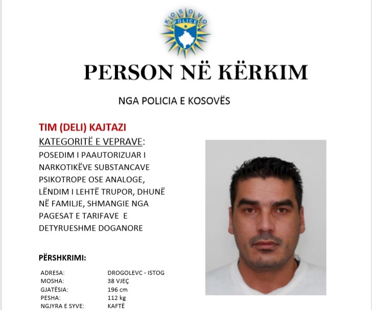 Me ndihmën e qytetarëve Policia arreston Tim Deli Kajtazin