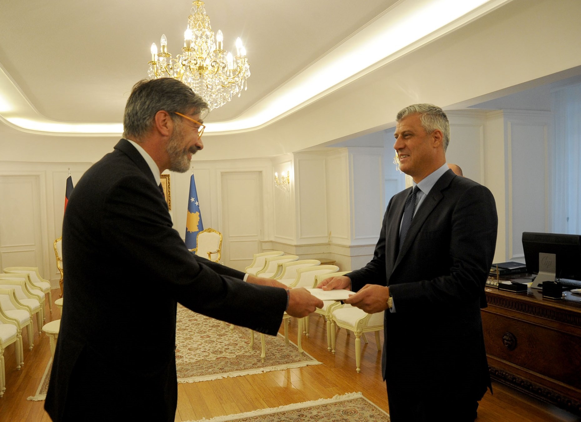 Presidenti Thaçi pranoi letrat kredenciale të ambasadorit të ri të Gjermanisë