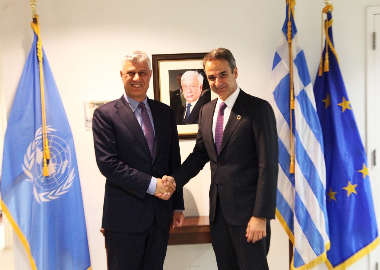 Presidenti Thaçi takoi kryeministrin e Greqisë, Kyriakos Mitsotakis