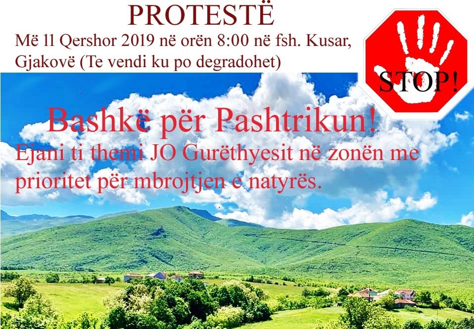 Protestohet në mbrojtje të natyrës në fshatin Kusar të Gjakovës