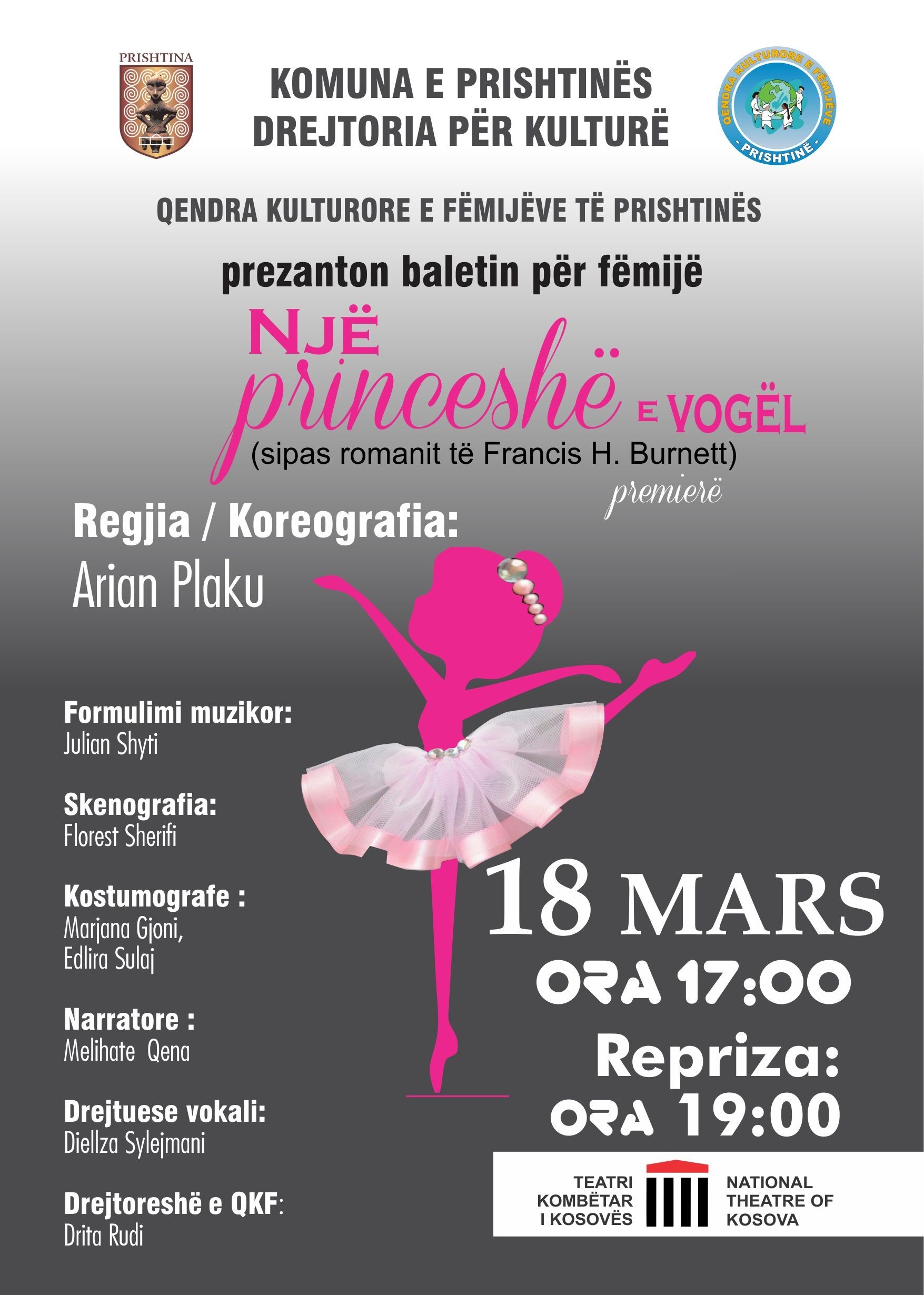 Shfaqet premiera e baletit për fëmijë “Një princeshë e vogël”