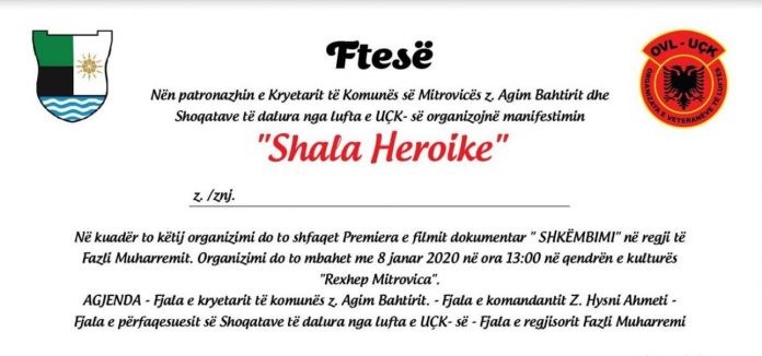 Komuna e Mitrovicës organizon manifestimin “Shala Heroike”