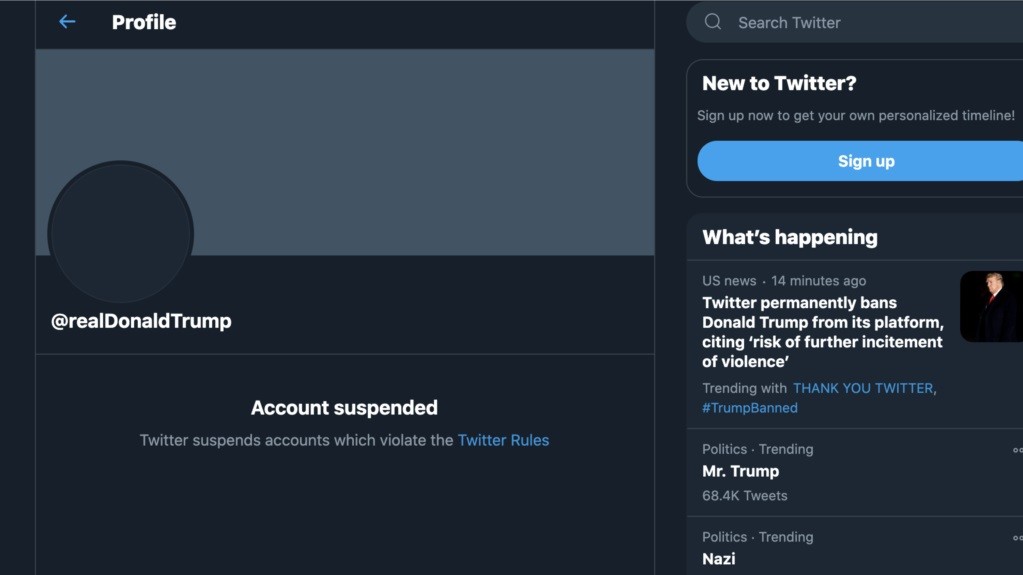 Twitter bllokon përgjithmonë llogarinë e Presidentit Trump