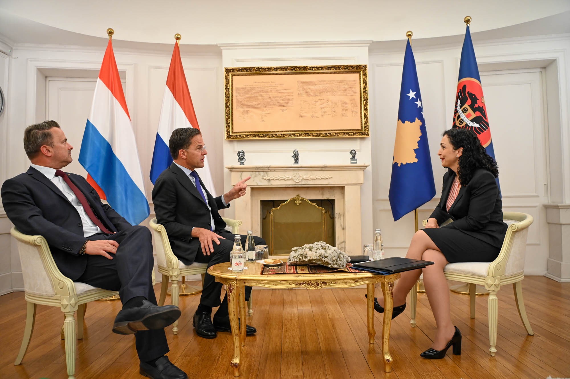 Presidentja Osmani priti në takim kryeministrin e Holandës dhe të Luksemburgut