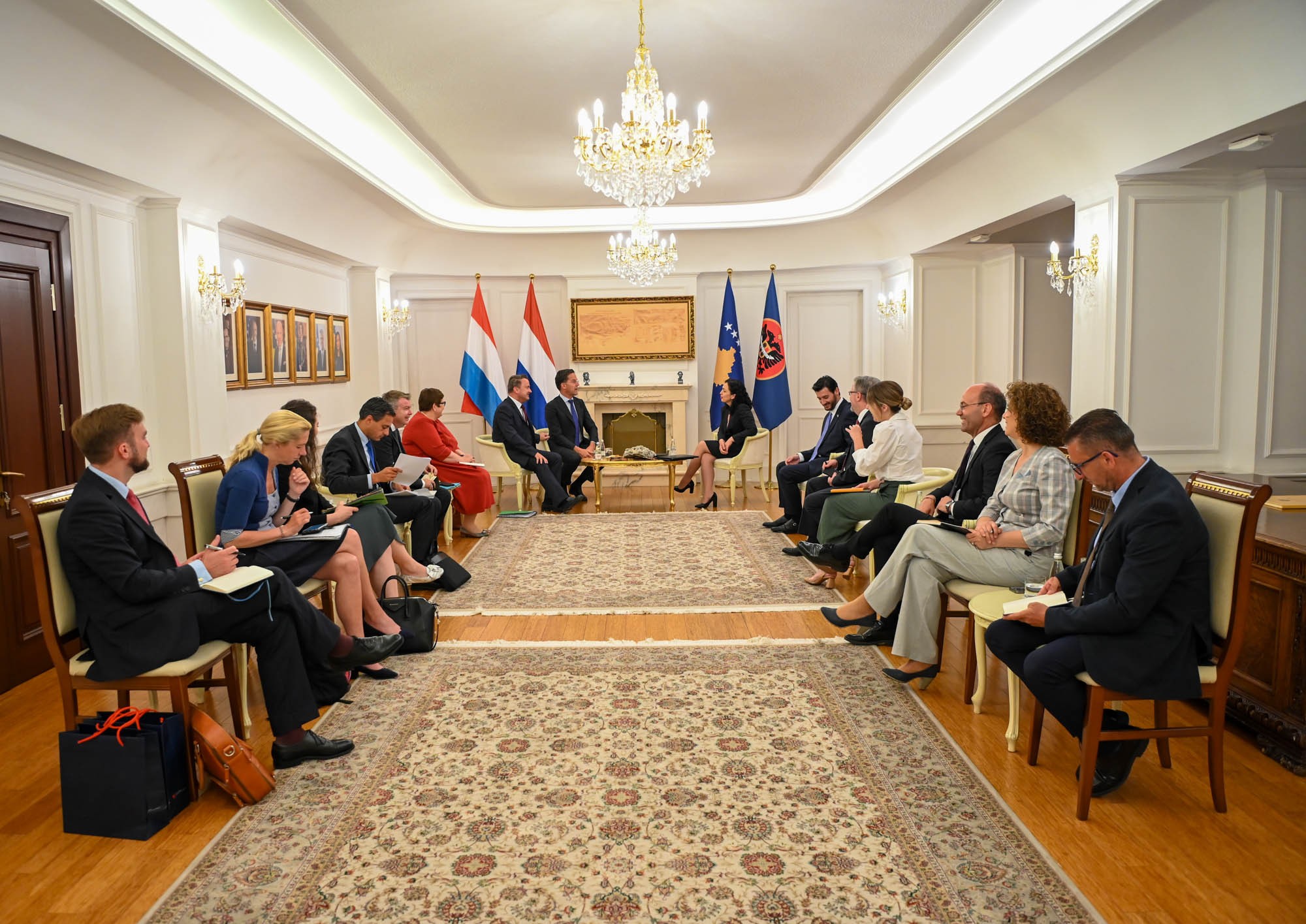Presidentja Osmani priti në takim kryeministrin e Holandës dhe të Luksemburgut