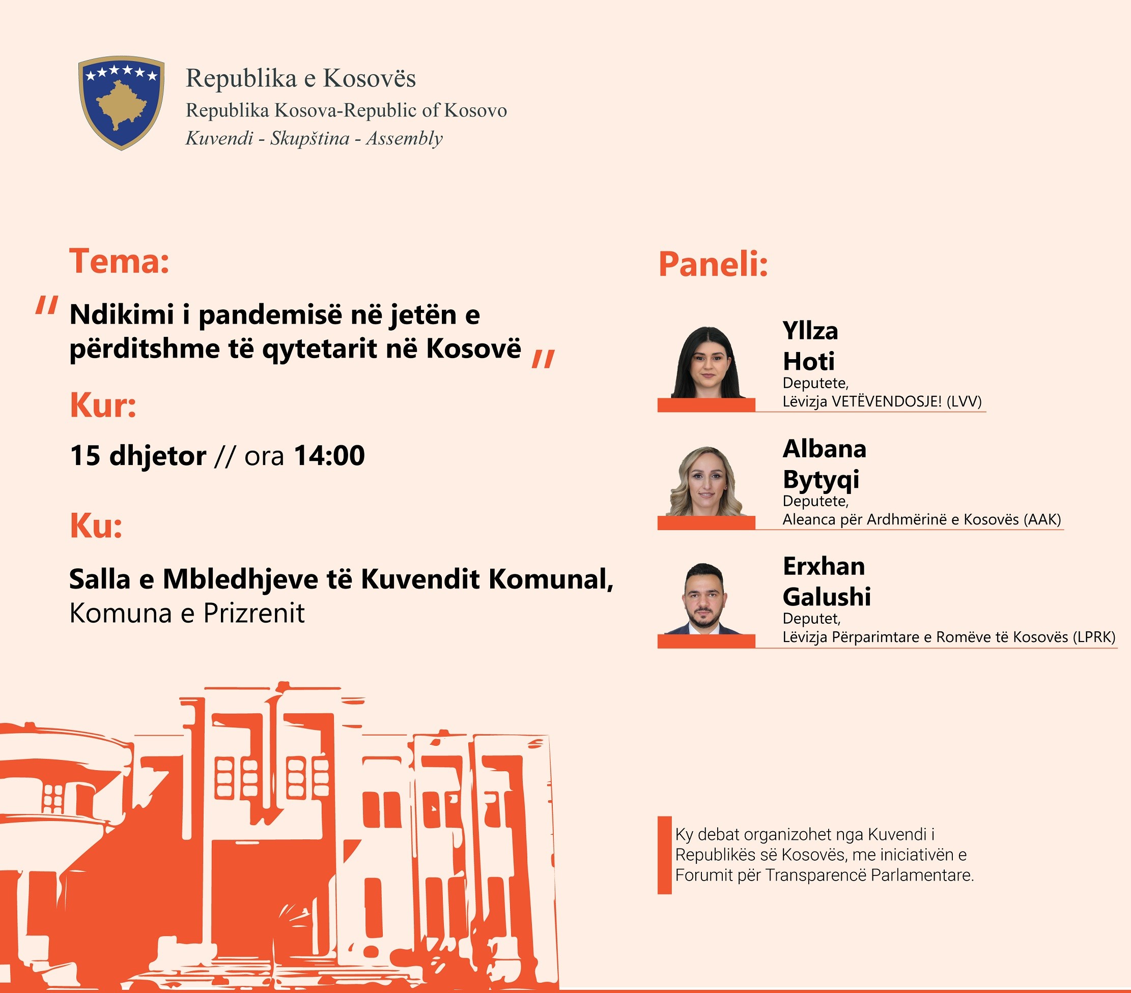 Sot në Prizren mbahet debat i deputetëve me qytetarë