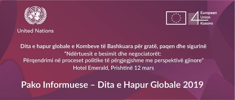 BE dhe OKB organizojnë Ditën e hapur globale për gratë, paqen dhe sigurinë