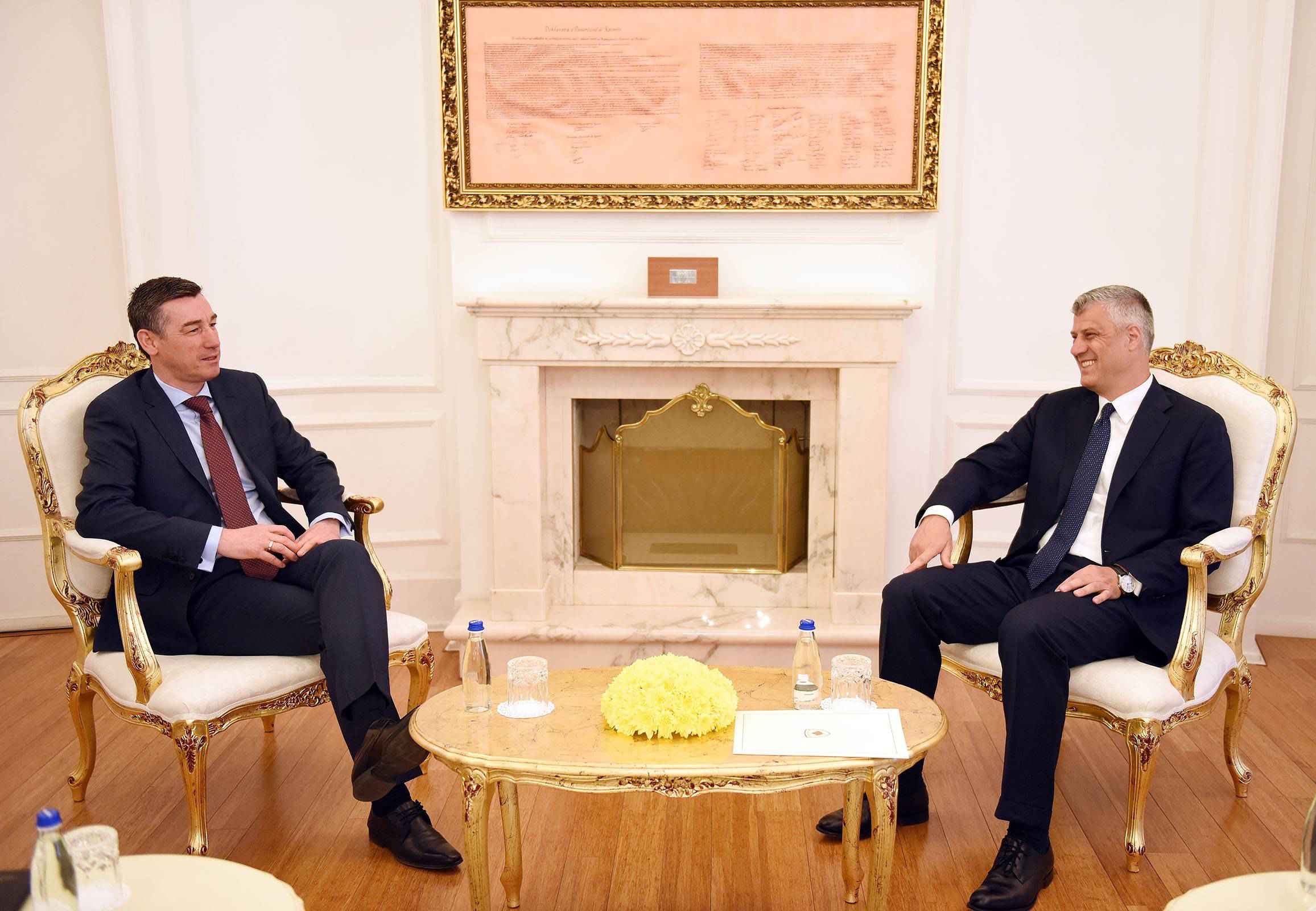 President Thaçi meets with Assembly Speaker, Kadri Veseli